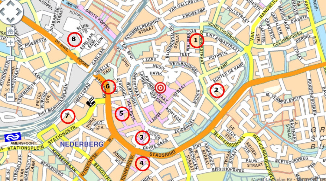 Parkeerlocaties Sint-Joriskerk Amersfoort