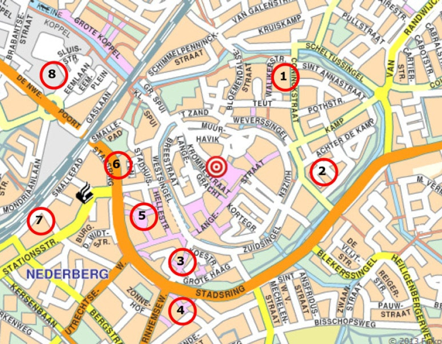 Parkeerlocaties Sint-Joriskerk Amersfoort